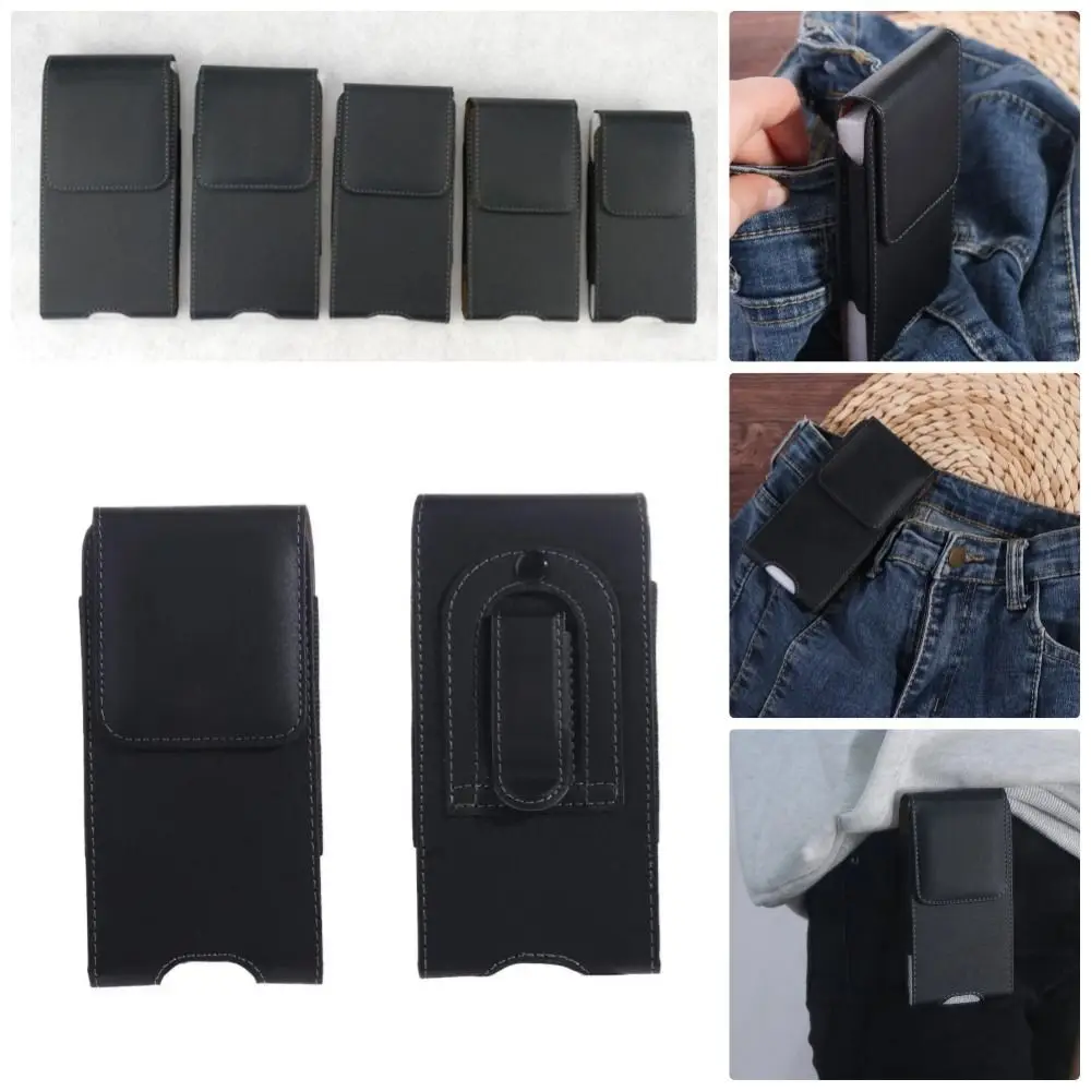 

1Pcs Belt Hanging Pouch Phone Waist Pack Holster Cover Leather Phone Case Waist Bag Universal Outdoor Camping Phone Belt Clip