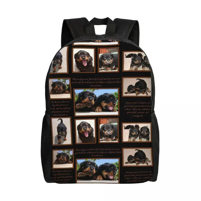

Холщовый рюкзак Rottweiler Memories для мужчин и женщин, водостойкая школьная сумка для любителей собак, сумка для книг с принтом