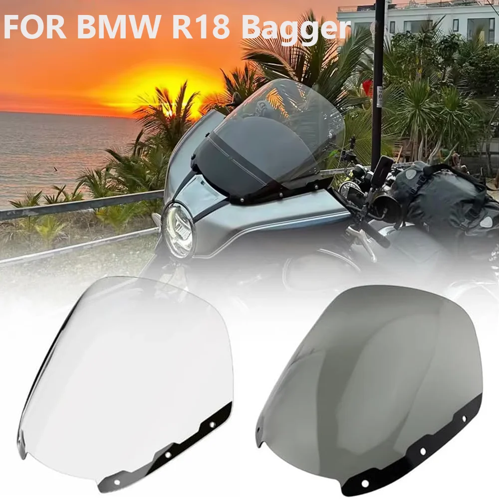 

R18B Motorcycle Windscreen Windshield Cover Wind Screen Shield Airflow Deflectors FOR BMW R18 Bagger R 18 Transcontinental