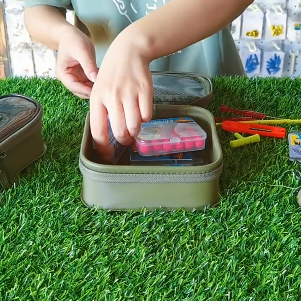 إيفا صندوق معالجة الصيد الصغير مقاوم للماء حقيبة الصيد سميكة الغبار الصيد خفيفة الوزن حقيبة التخزين اكسسوارات الصيد