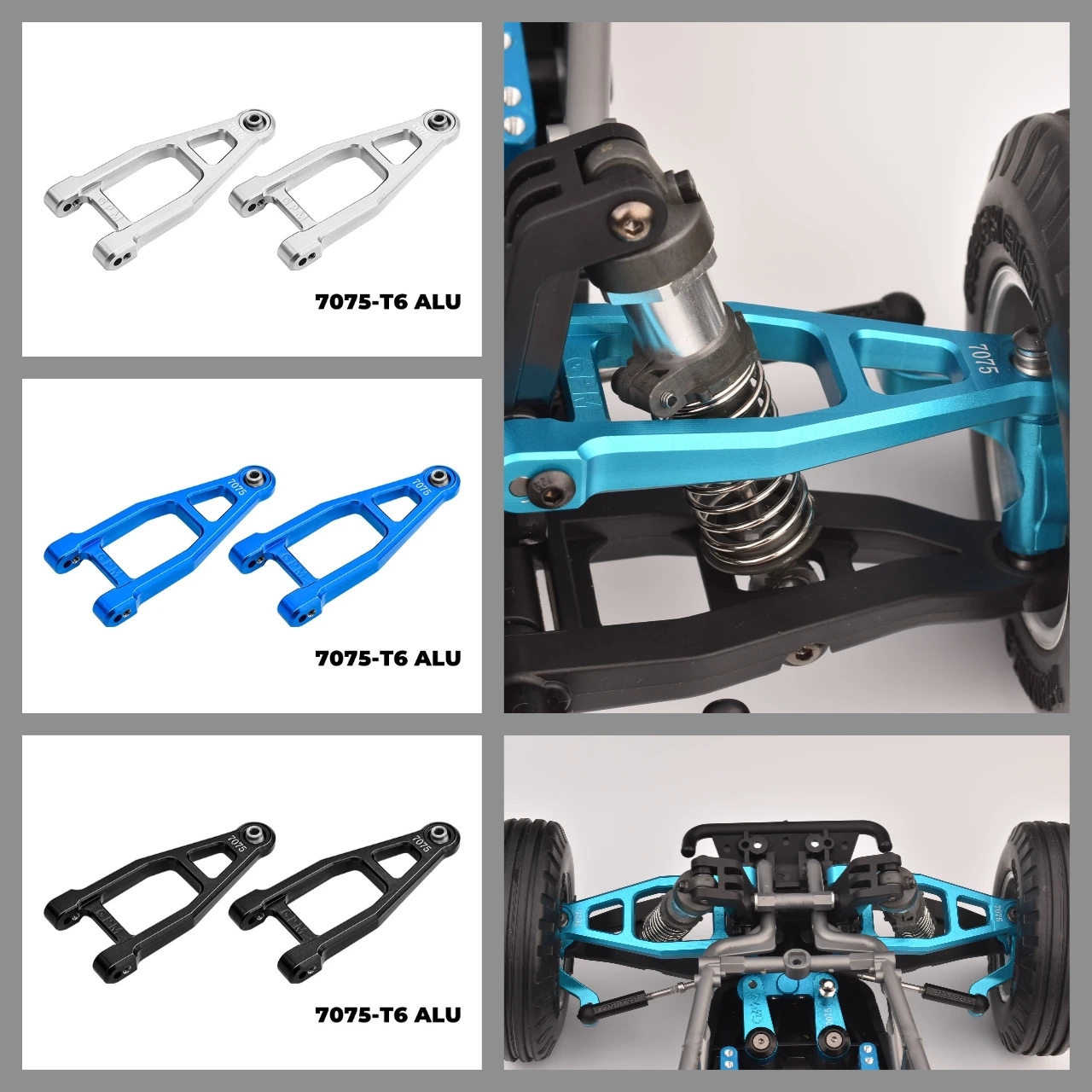 

GPM Aluminum 7075 Front upper suspension arms For TAMIYA 1/10 BBX BB-01 58719