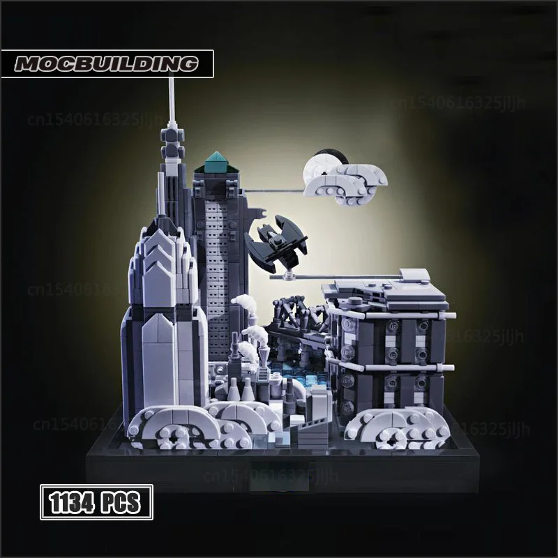 Famous Movie Scene City MOC Building Blocks Architecture Technology Bricks DIY Assembly Display Model Creative Puzzle Toys Xmas