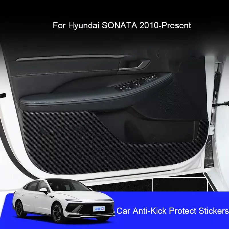 Car B-Pillar Door Anti-Kicks Protect Pad For Hyundai SONATA 2010-Present Auto Trunk Anti-Dirty Scratch Resistant Accessories