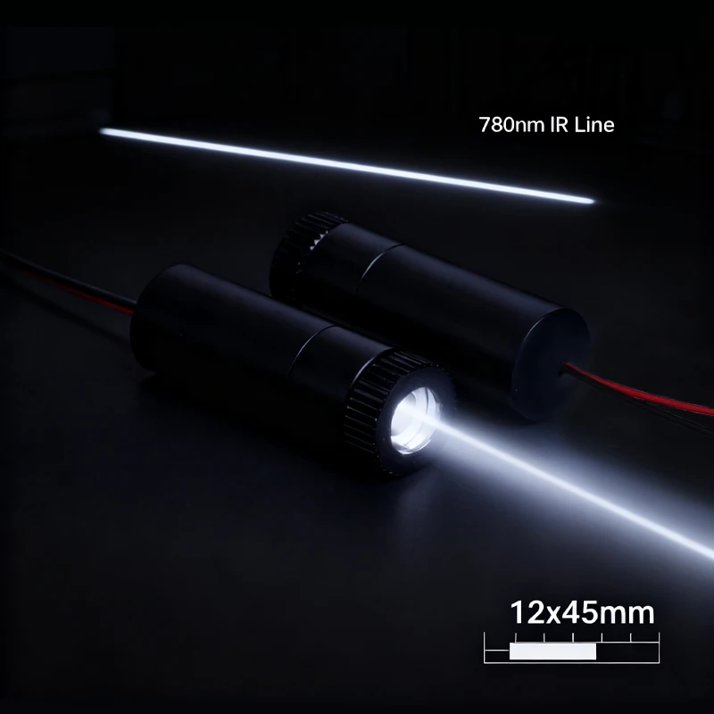 Compact Adjustable Focusing D12x45mm 780nm Mini Lower Power 3V IR Infrared Line Laser Diode Module Industrial TYLASER