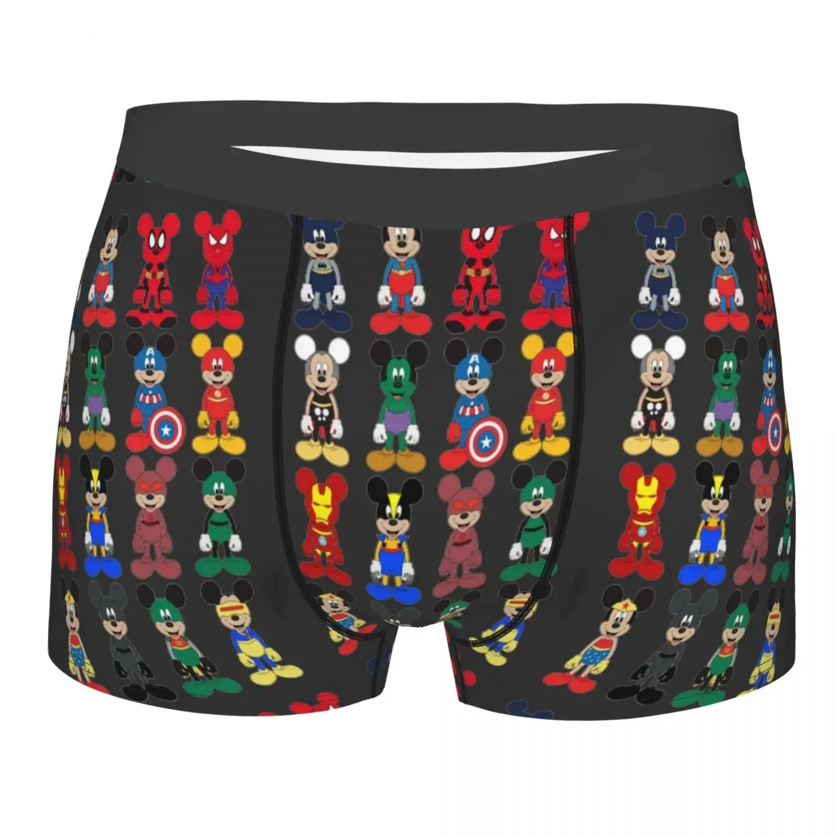 

Custom Mickey Mouse Anime Cartoon Underwear Men Stretch Boxer Briefs Shorts Panties Soft Underpants For Homme