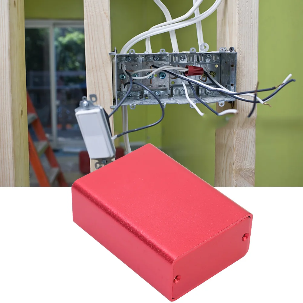 Circuit Board Instrument Aluminum Cooling Box DIY Electronic Project Enclosure Case Frosted Red Aluminum Box DIY Aluminum Box