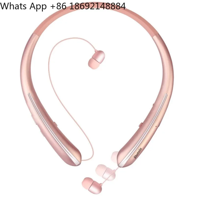 Neck Bluetooth headset retractable cable super long standby super long battery life