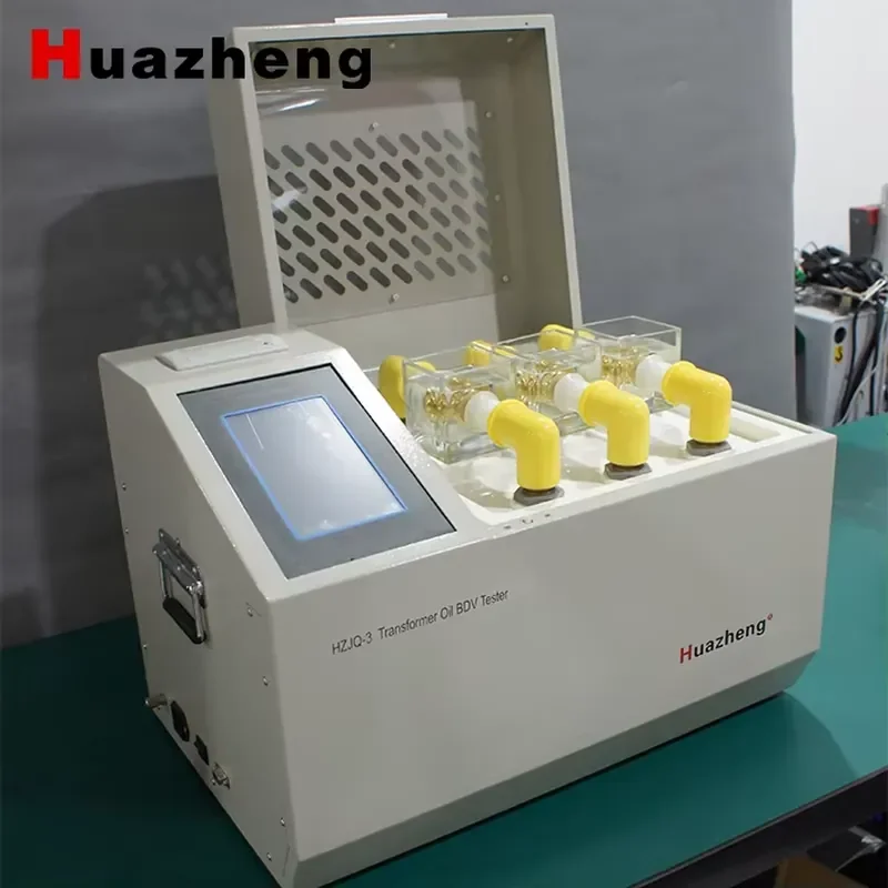 Huazheng Electric 80kV Insulation Oil Dielectric Strength Test Equipment 3 Cups Transformer Oil BDV Tester Price