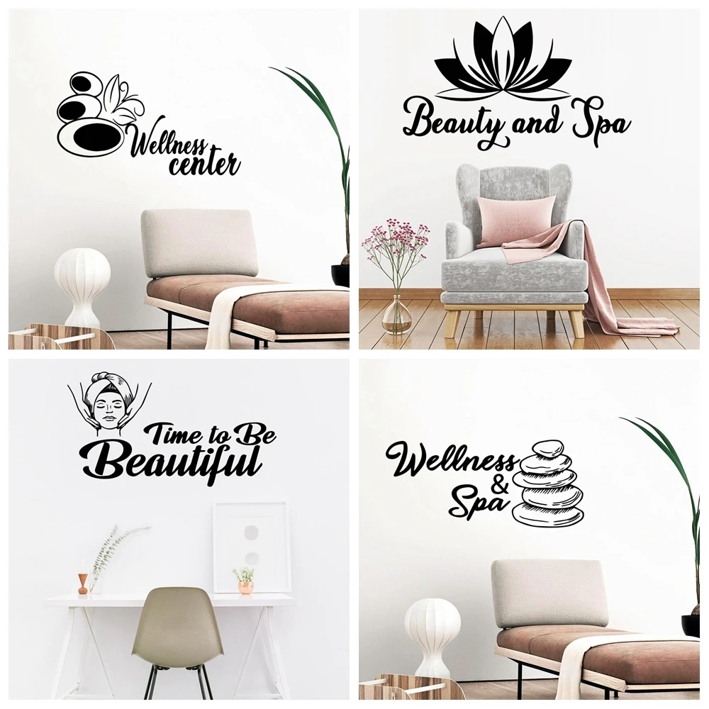 Spa or salon Wall Sticker Self Adhesive Vinyl Waterproof Wall Art Decal For Living Room Kids Room Wall Art Decal