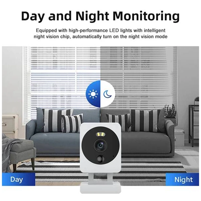 B37B-Mini Tuya Wifi Security Camera 3MP HD Motion Detection Color Night Vision CCTV Camera Waterproof