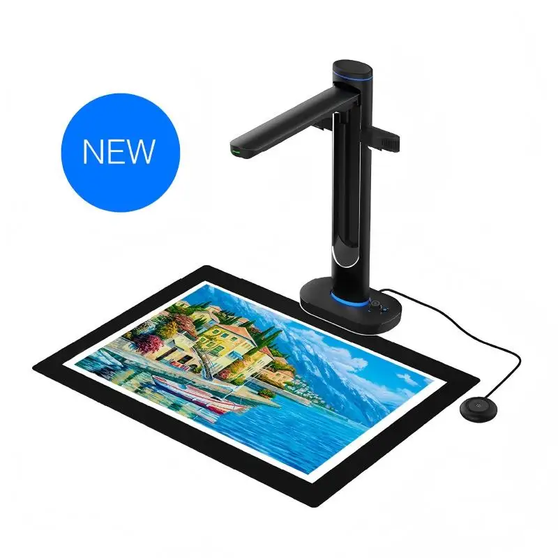 A2 Large Format Book Scanner, Dual 48MP  Sensors, High-Speed Desktop Scanning Device