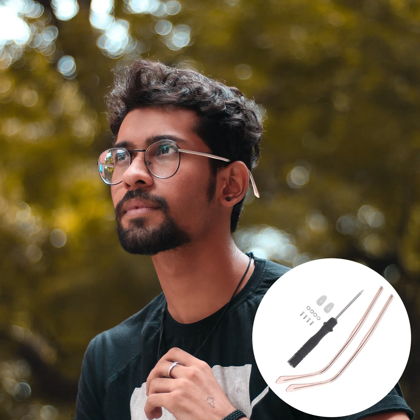

1Pair Metal Eyewear Legs Replacement Nonslip Glasses Arm Lightweight Comfortable Stylish Eyeglasses Replacement Parts