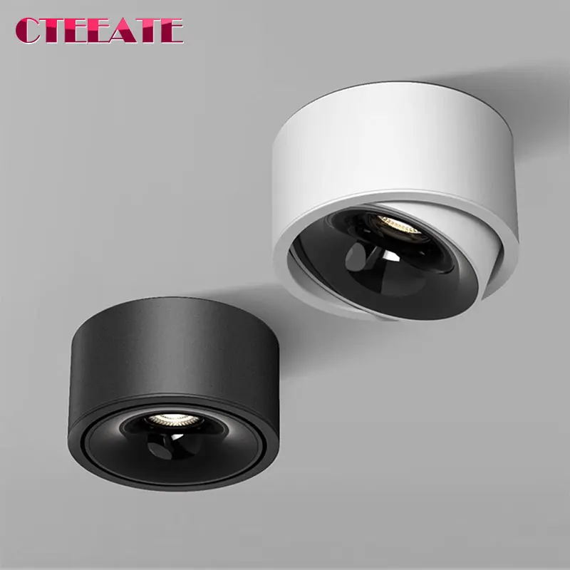 

LED Spotlight Adjustable Angle COB Super Bright Downlight 5W 7W 9W 12W 15W Surface Mounted Small Ceiling Light Indoor Lighting