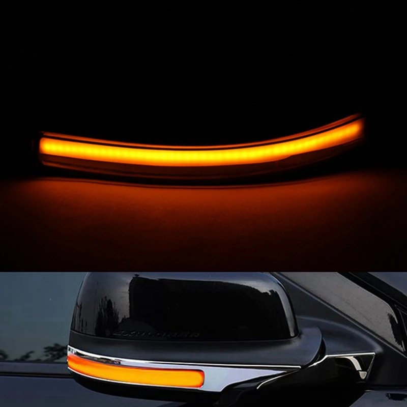 For Ford Explorer 2011-2019 Car Dynamic LED Turn Signal Light Rearview Mirror Light Indicator