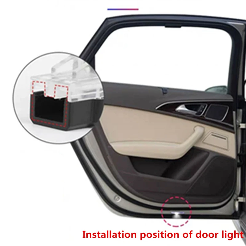 Lumière de courtoisie fantôme d\'ombre de porte de voiture à LED, accessoires de budgétaire, Volvo XC60, 2009, 2010, 2011, 2012, 2013, 2014, 2015,