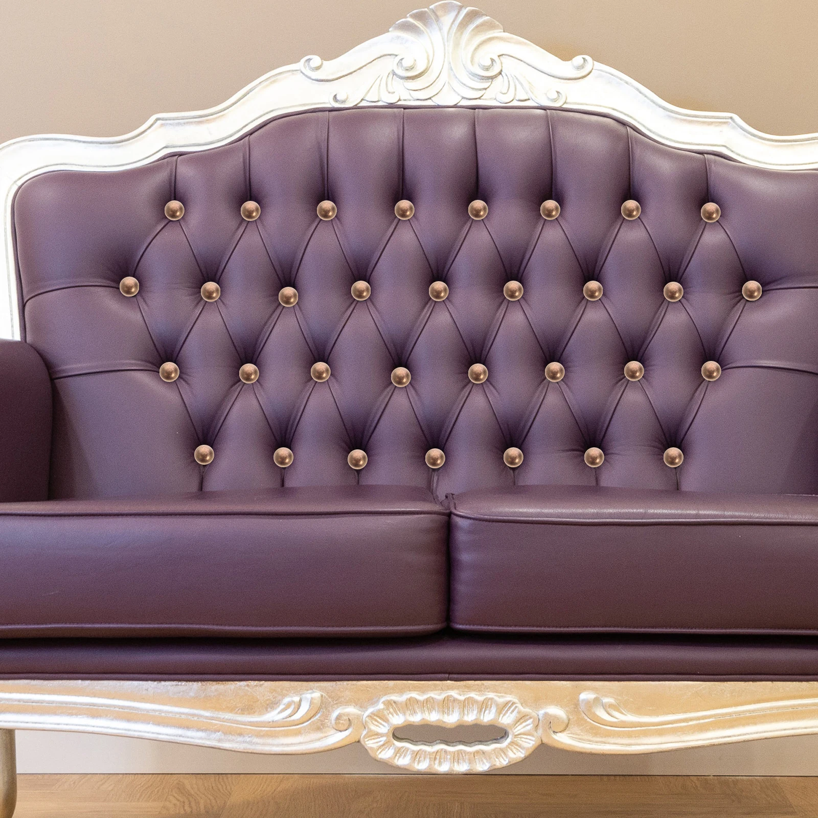 

10Pcs Furniture Tacks Vintage Brass Decorative Upholstery Nails Smooth Surface for Sofa Carpets Crafts Decoration