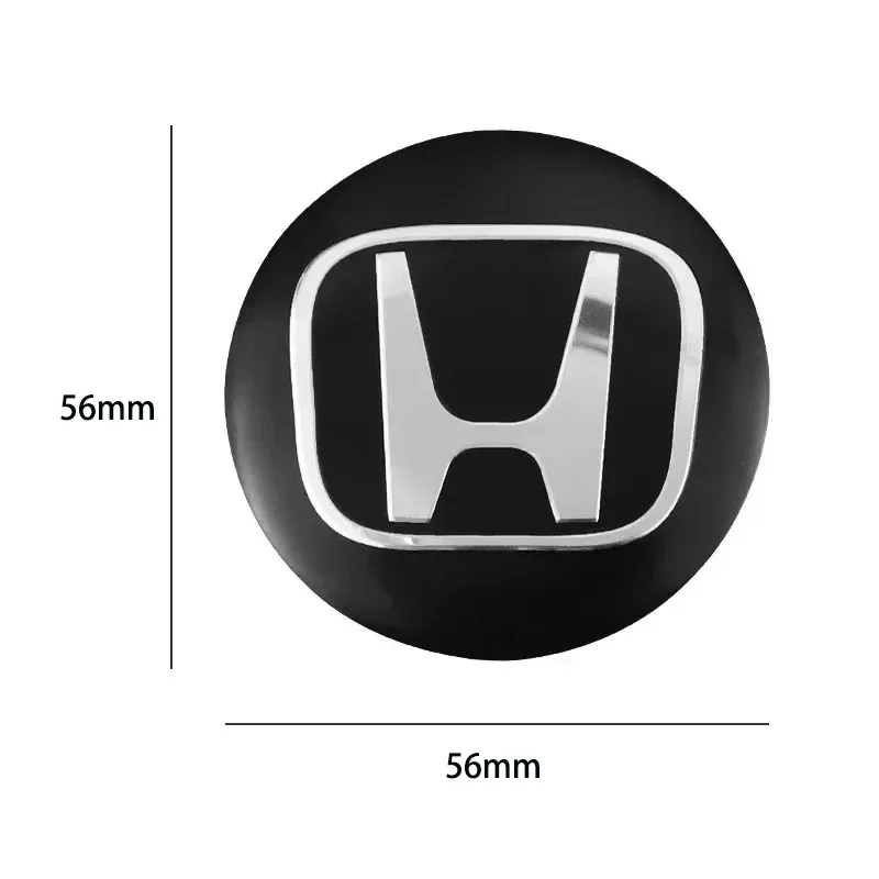 4pcs 56mm Car Wheel Center Hub Cap Badge Emblem Decal Wheel Sticker For Honda Civic Accord Fit City Vezel CRV Odyssey Pilot Jazz