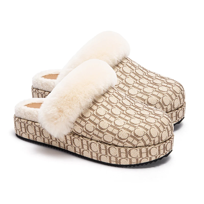 

Women Slippers Indoor Cotton Slippers Comfortable Thick Bottom Cloth Shoes