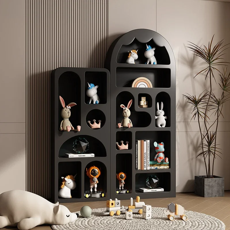 Meubles de salon en bois pour enfants, style nordique moderne, étagère de rangement blanche ou noire, armoires de maison