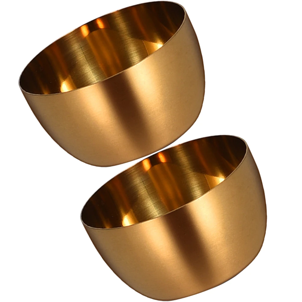 

2pcs Stainless Steel Sauce Dish Seasoning Bowl Dipping Container For Kitchen Buffet Party Baking Hot Pot Serving Appetizer Salad