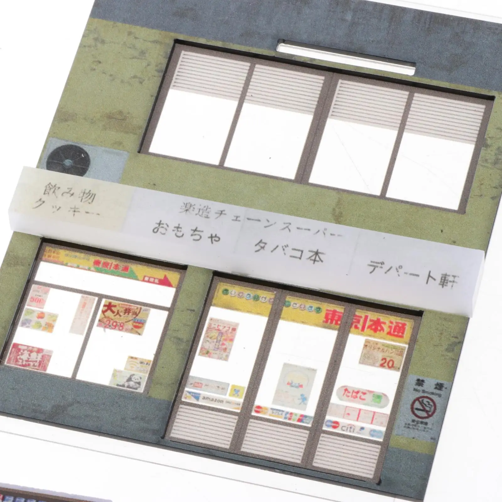 

1/64 Two Story Store Parking Lot Display Scenery Realistic Show with LED Mini Automobile Model Display for Layout Accessory