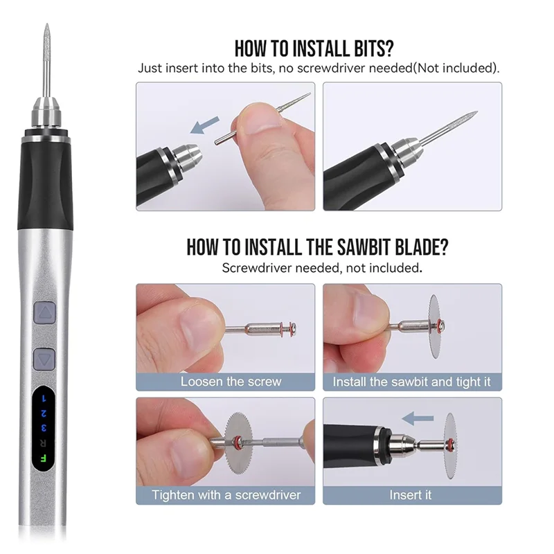 GYTB-قلم النقش الكهربائي قلم النقش اللاسلكي USB قابل لإعادة الشحن لتقوم بها بنفسك آلة الحفر الدوارة أ