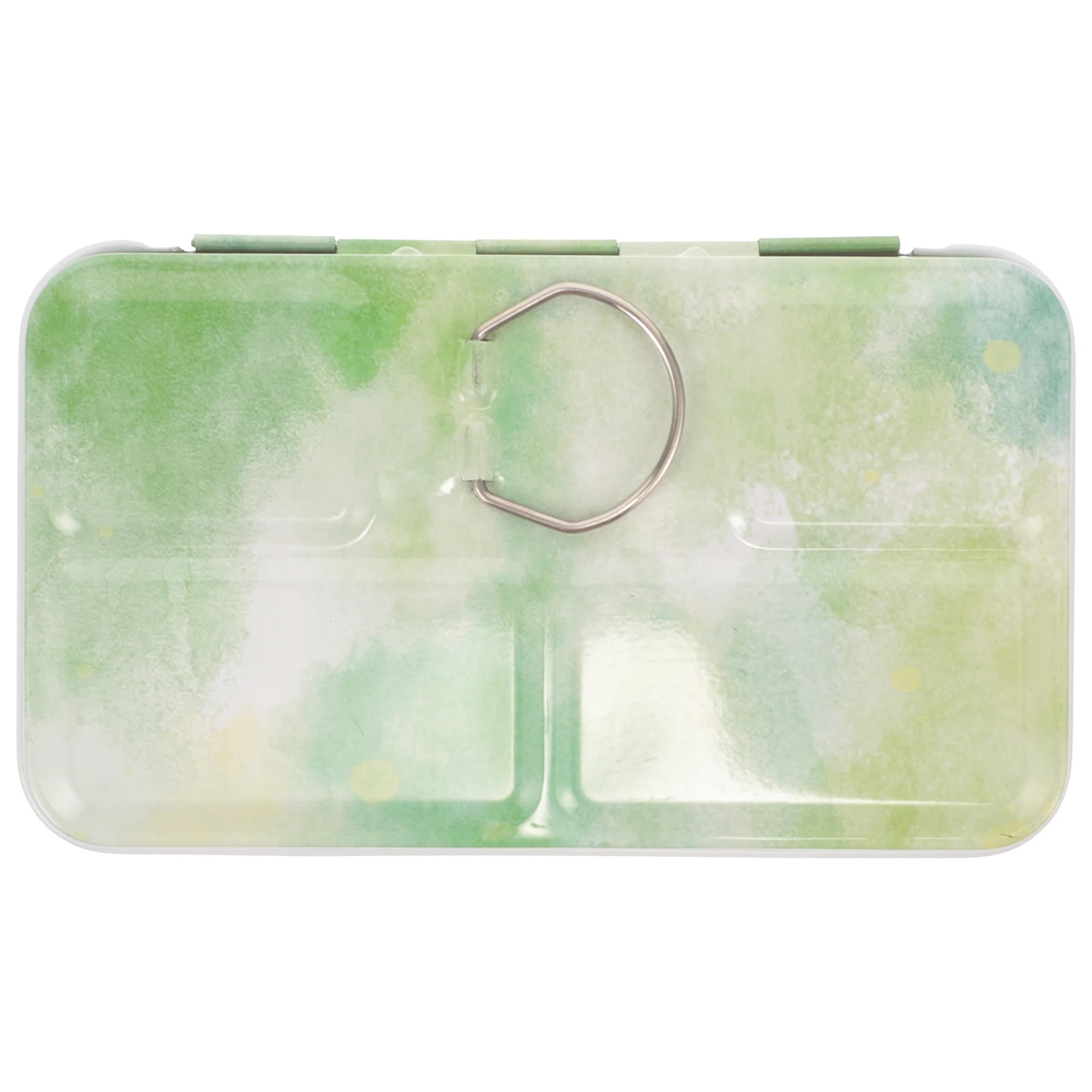 

Watercolor Pigment Box Metal Mixing Plate Portable Travel Paint Tray Art Painting Case Color Holder for Watercolor Oil Gouache