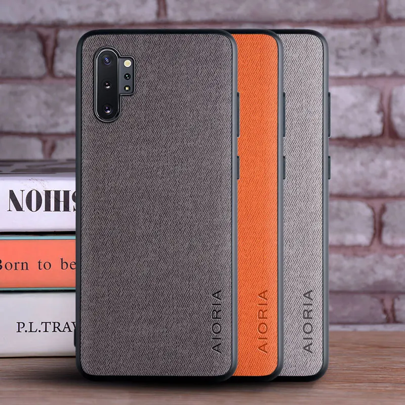 Case for Samsung Galaxy Note 10 Plus Lite coque Luxury textile Leather skin soft cover for samsung galaxy note 10 plus case capa