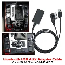 Cable LED HIFI Bluetooth para Audio de coche, adaptador de micrófono USB AUX In para Audi A5 8T A6 AMI MMI 2G