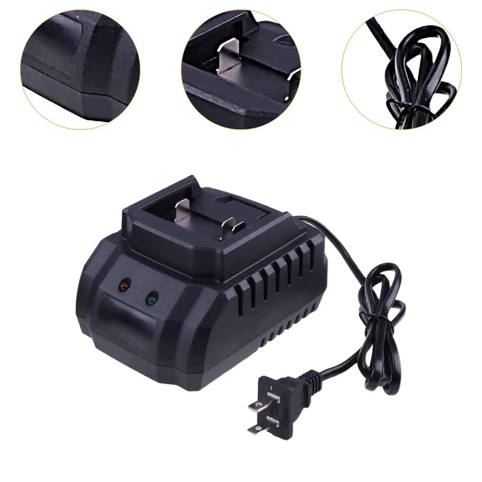 Caricabatterie da 21 V Ricarica rapida portatile con accessori per indicatori luminosi