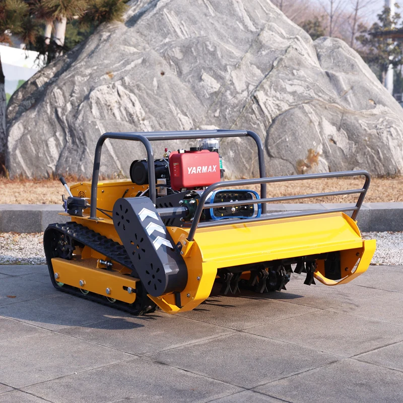 Factory Direct Sales Self-Propelled Remote Control Lawn Mower Petrol/ Engine 800/1000/1200mm Tools Garden