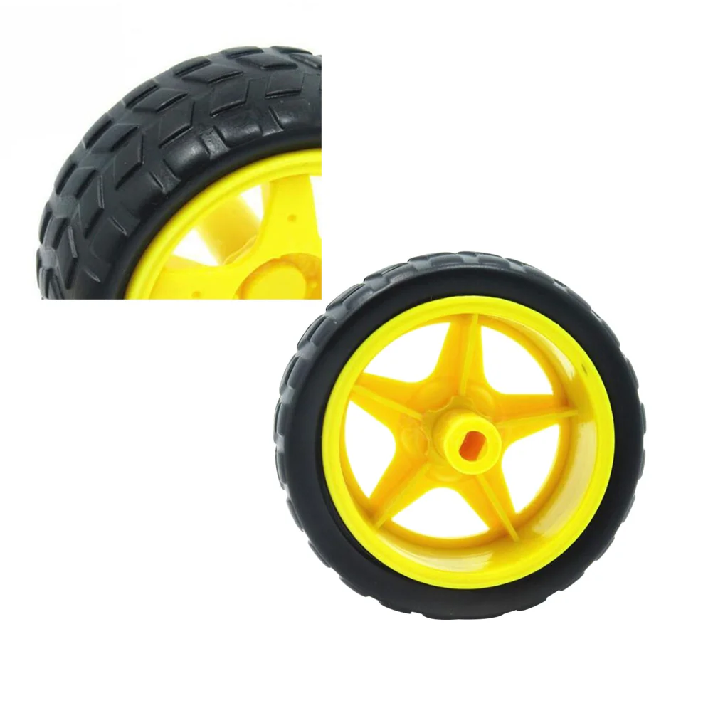 8 Pcs Car Chassis Accessories Toy Tire Rubber Wheel Children Intelligent Smart Robot