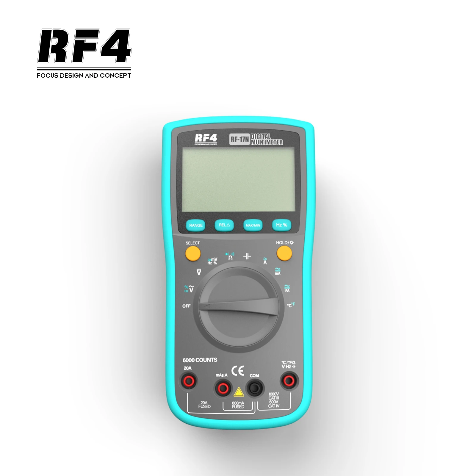 Imagem -03 - Preço de Fábrica Profissional Instrumento Lcd Backlight Display de Dados de Retenção Multi-função Ncv ac dc Multímetro Digital Rf17n Rf4