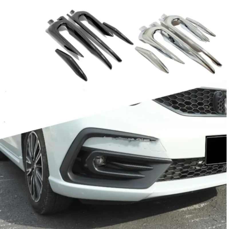 

Car Body Cover Front Head Fog Light Lamp Detector Frame Stick Eyebrow ABS Trim Hood For Honda Fit Jazz 2020 - 2024