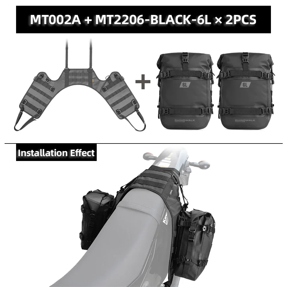 Motorcycle Side Bag And Bag Base Universal Waterproof Motocross Saddle Pannier Bag Seat Bag Install Pad Rack Tail Side Bag Parts