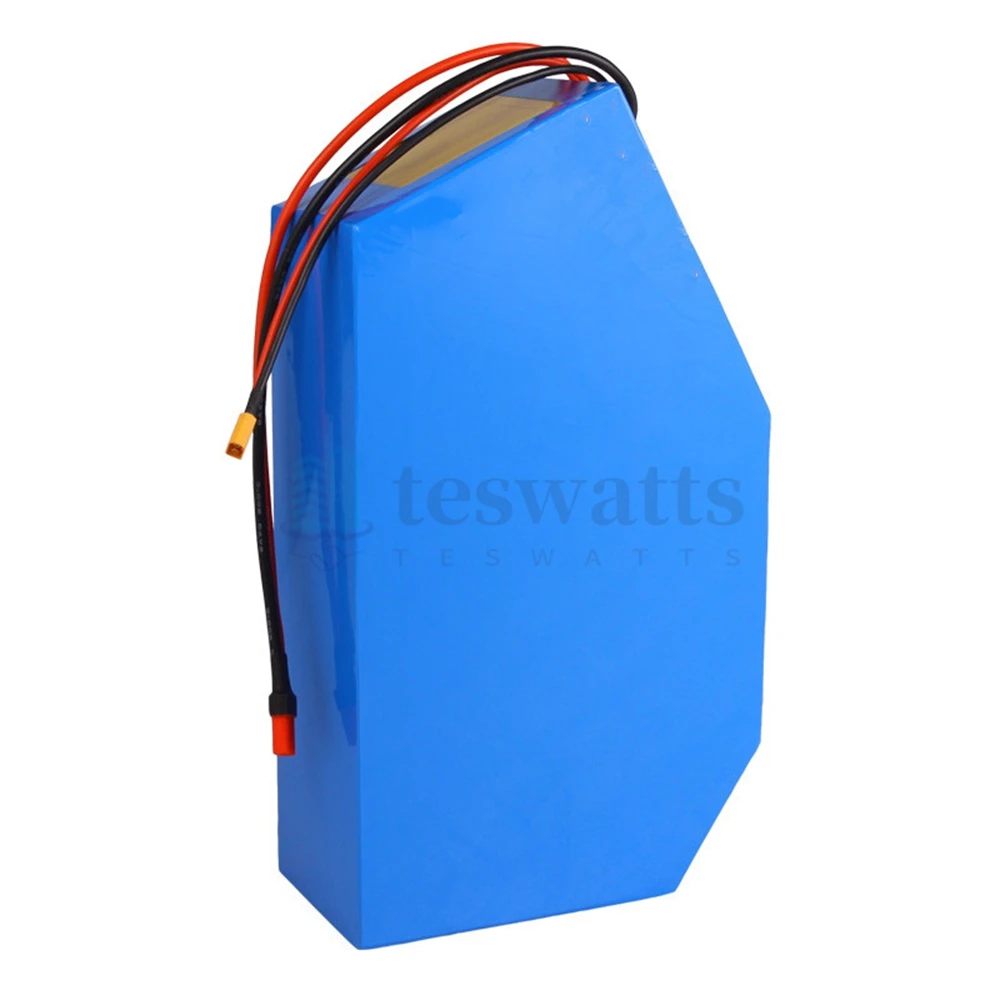 72v 45Ah lithium ion triangle battery BMS li ion 20S for 5000w 6000w Mountain Bike scooter Motorcycle + 10A charger