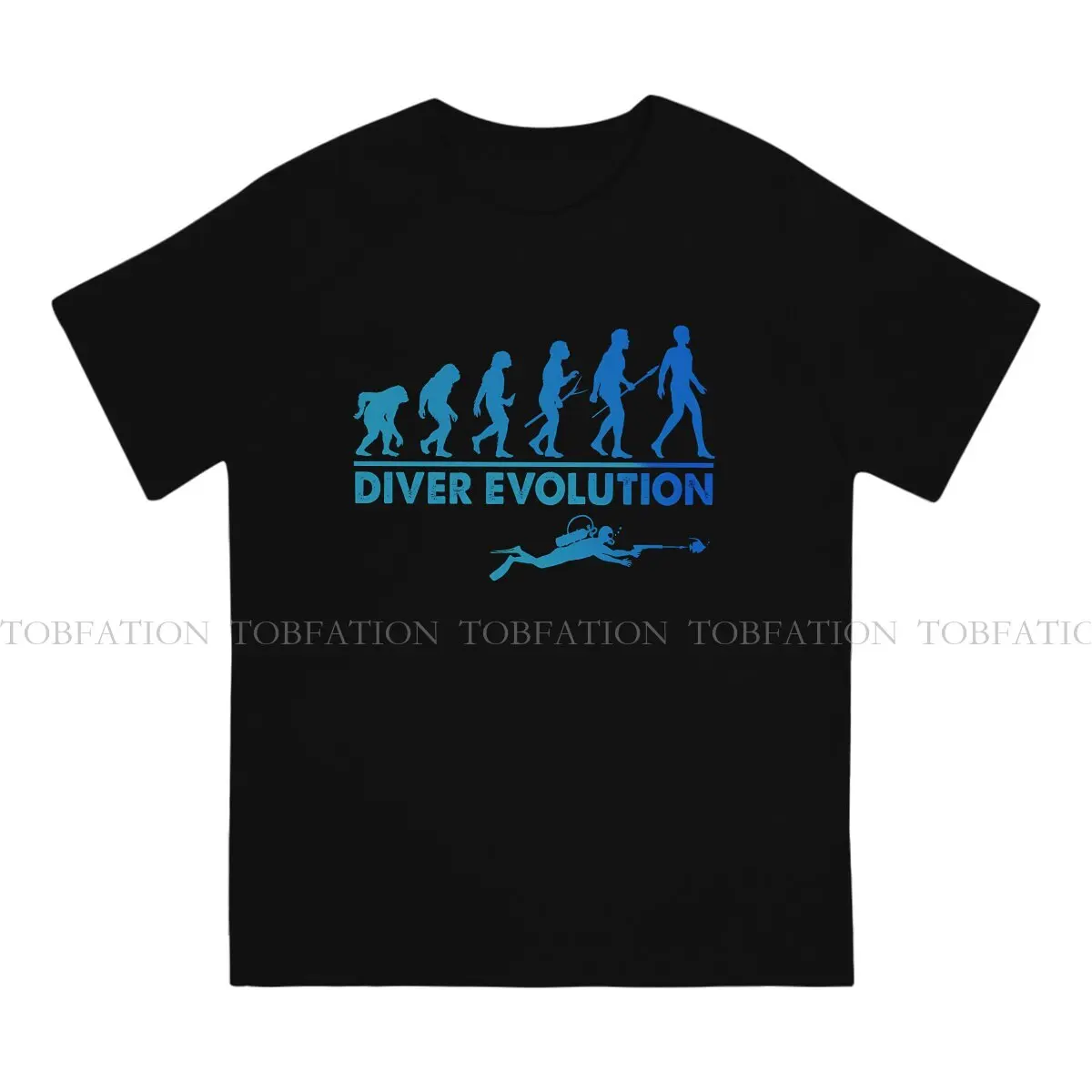 Scuba Diving Diver Diver Evolution Tshirt Graphic Men Tops Vintage Punk Summer Short Sleeve 100% Cotton T Shirt