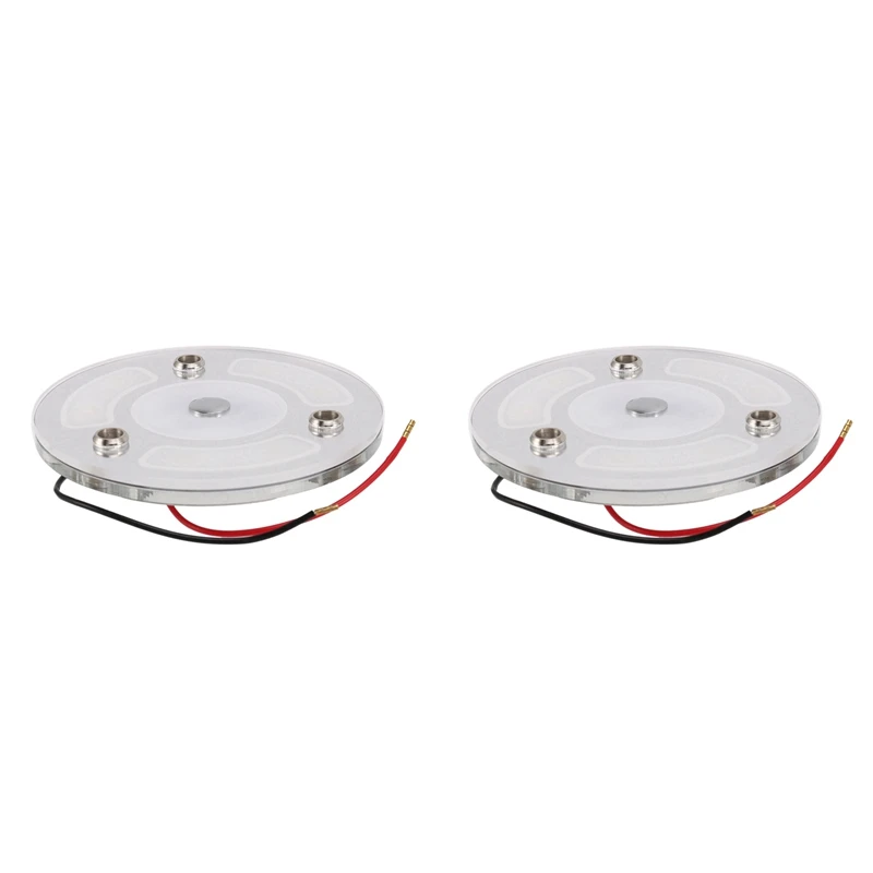 2X For RV Caravan Motorhome Marine Dual White/Warm Contact Dimmer LED Lamp 10-30V DC LED Circular Roof Ceiling Light