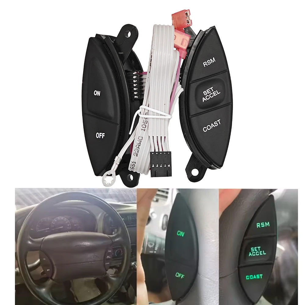

Cruise Control Switch Button, OE F87Z-9C888-BB for Ford F150 Ranger Explorer Sport Trac 1998-2003 Steering Wheel Control Button