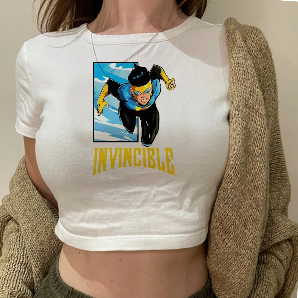 Invincible crop top teen emo anime party cheap shirt scene  graphic japan meme party