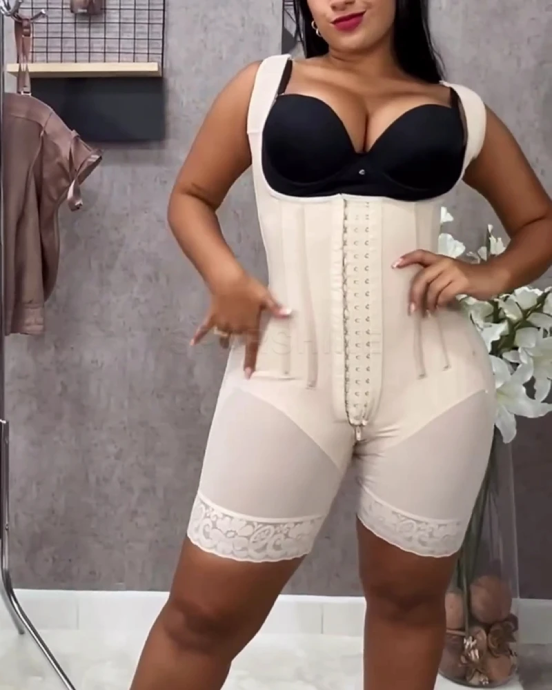 Fajas Colombianas High Compression Flatten Abdomen Butt Lifter Body Shaper with Bones Tummy Control Shapewear Waist Trainer