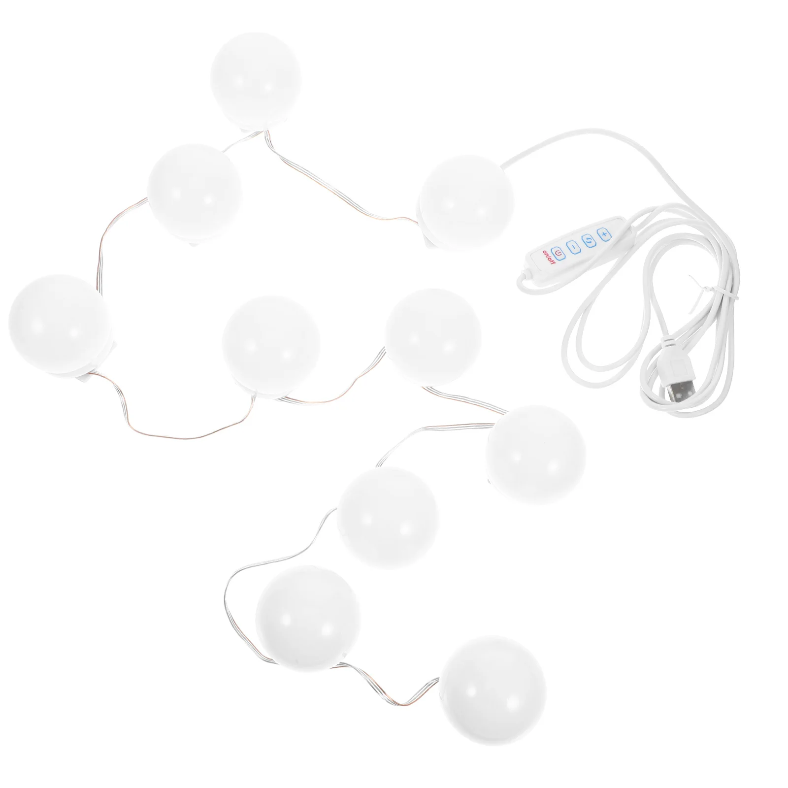 

10pcs Makeup Mirror Light Brightness Adjustable Usb Led Vanity Lamp For Bathroom Dressing Table Mirror Front Lighting Indoor