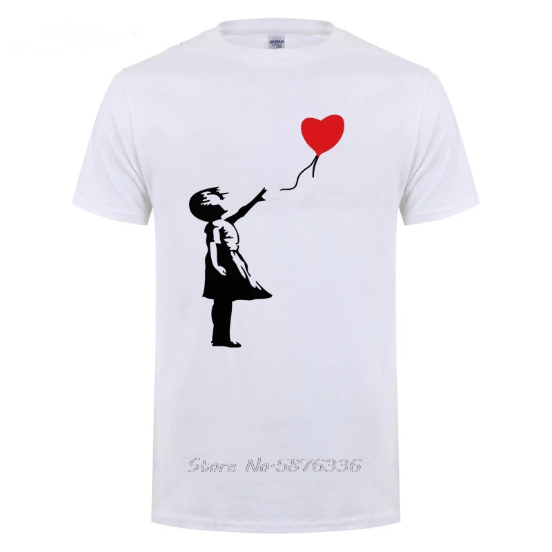 Floating Balloon Guys Banksy Theres Always Hope Fashion T Shirt Men Male Short Sleeve O Neck Cotton Casual T-Shirt Tees Tshirt