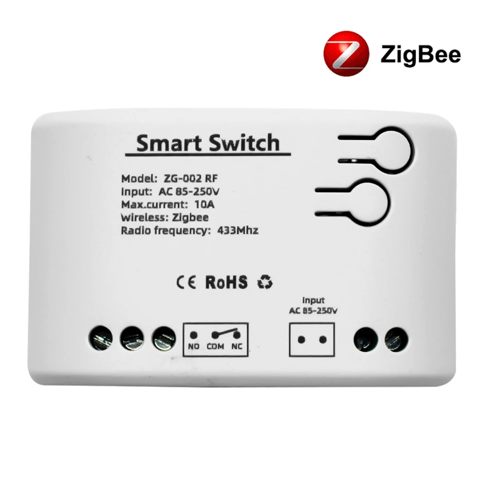 

Умный выключатель Zigbee, дистанционное управление через приложение, USB5V, 12 В, 24 В, модуль 7-32 В, 85-250 В, 110 В, 220 В, 10 А, совместим с приложением Tuya Alexa