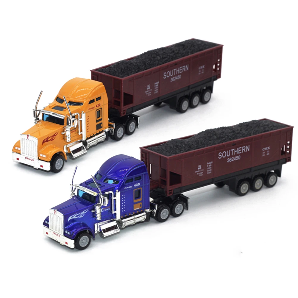 1:50 Large Diecast Alloy Truck Car Model Toys Simulation Oil Truck Tank Container Pull Back Transport Vehicle Model Toy For Kids