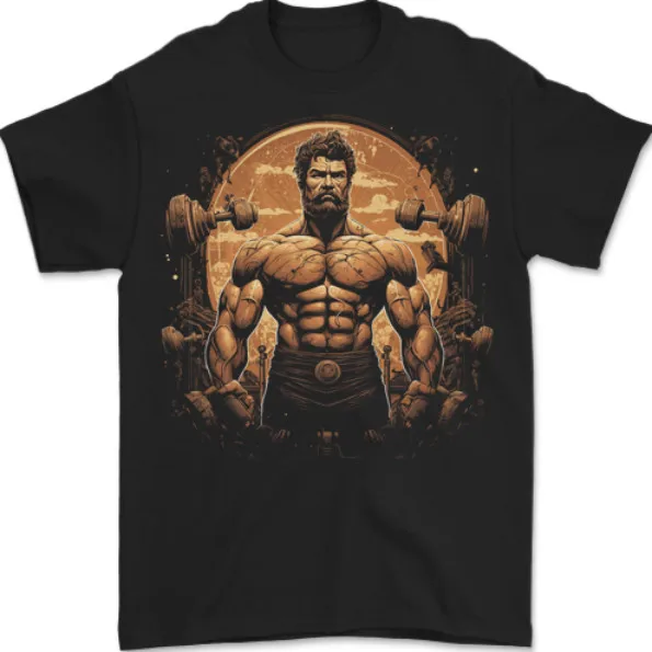 

Hercules Gym Weightlifting Training Bodybuilding Mens T-Shirt 100% Cotton