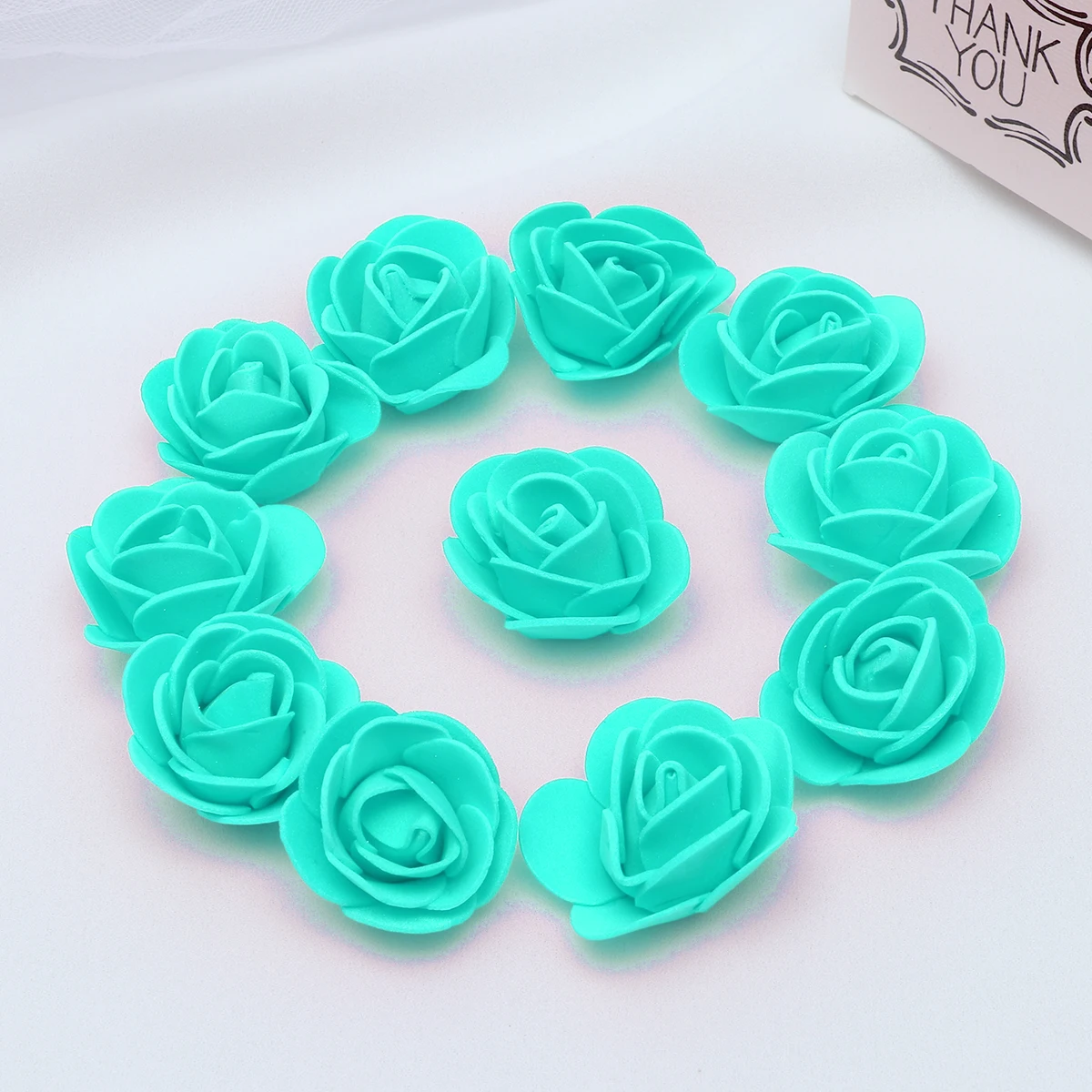 

100 Pcs Artificial Flower Simulation Rose Head Home Decor Foam Roses Oasis Heads