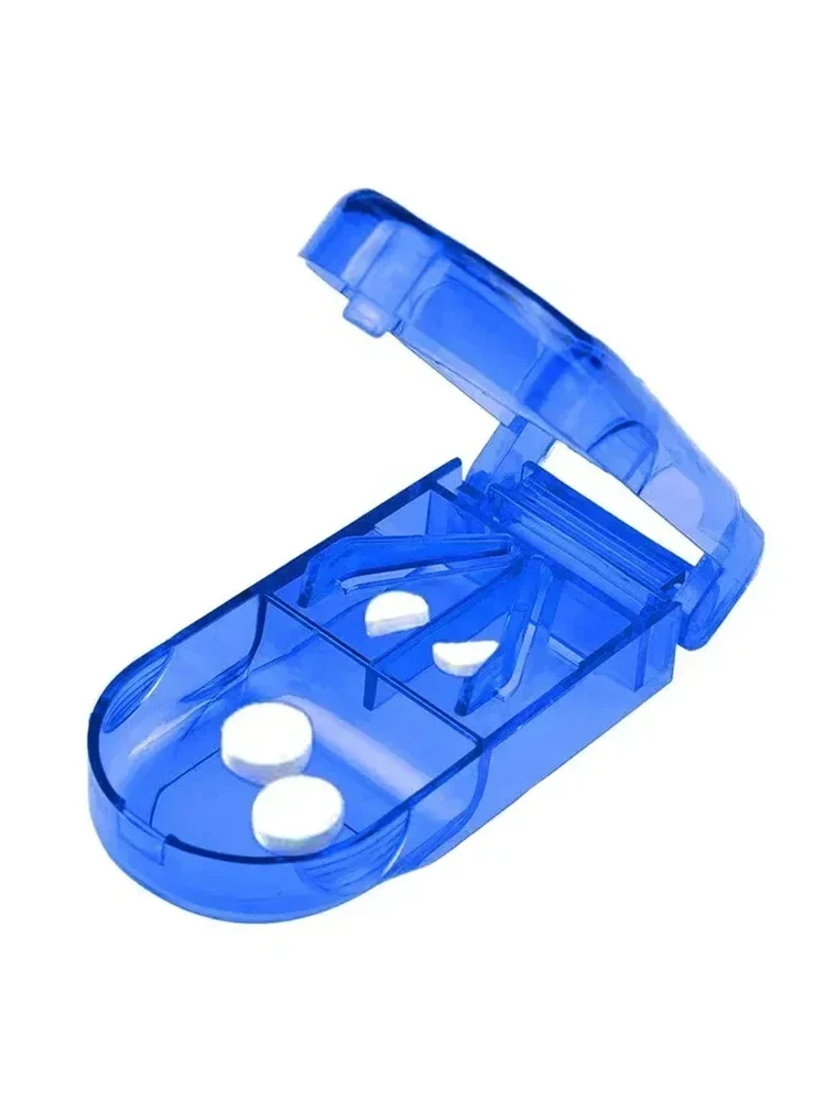 Coupe-pilule, boîte fendue de médicaments, broyeur de stockage Portable, boîte à pilules de voyage à domicile, Mini compartiment diviseur, étui coupe-pilule 1 pièce