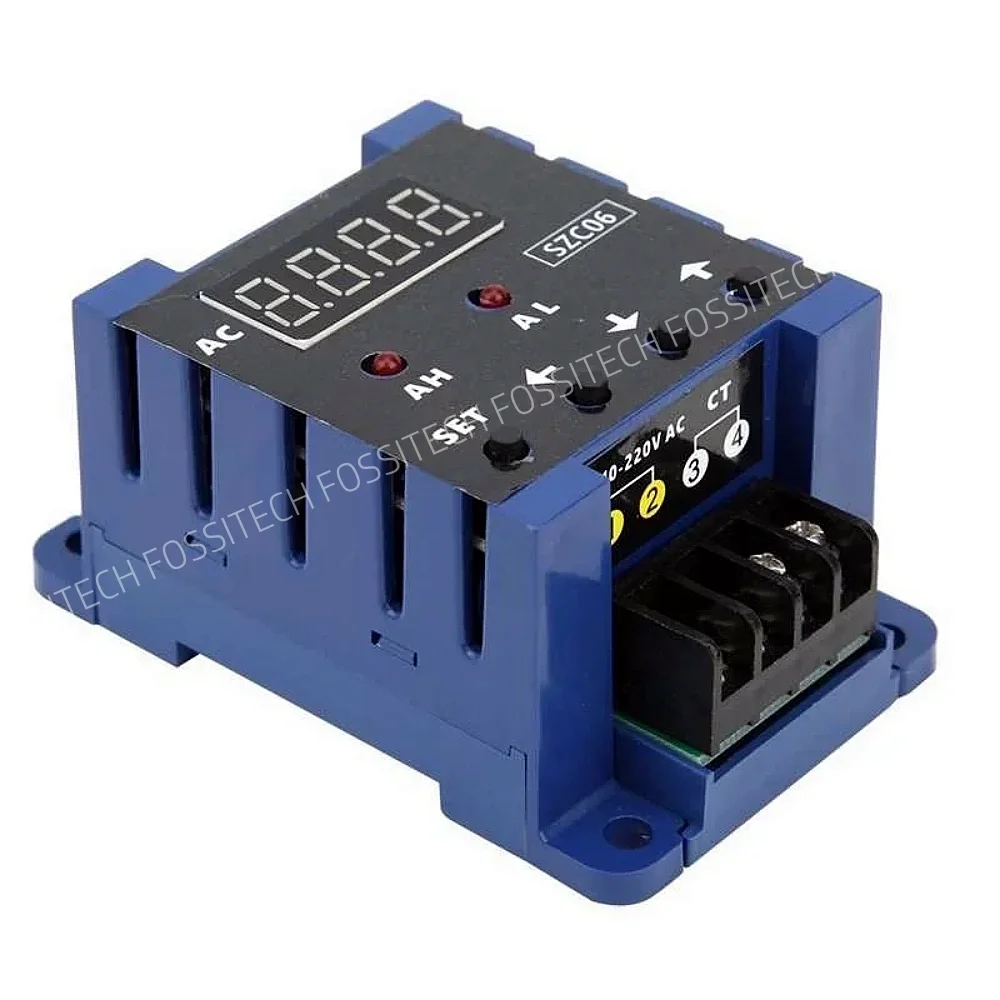 SZC06 AC 디지털 전류계 0.3-50A 측정 범위 상단 하단 제한 알람 지연 릴레이 감지, 110-220V 50A 100A 200A 전류계