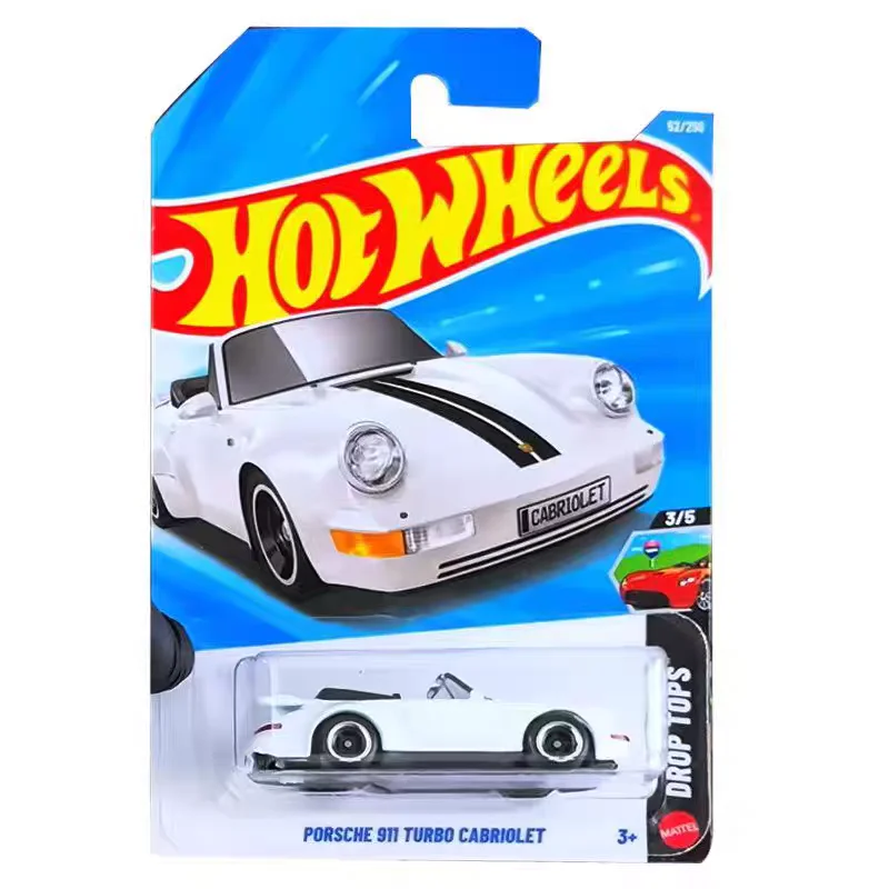 

Hot Wheels Cars 2026C PORSCHE 911 TURBO CABRIOLET Металлическая литая модель игрушечного транспортного средства